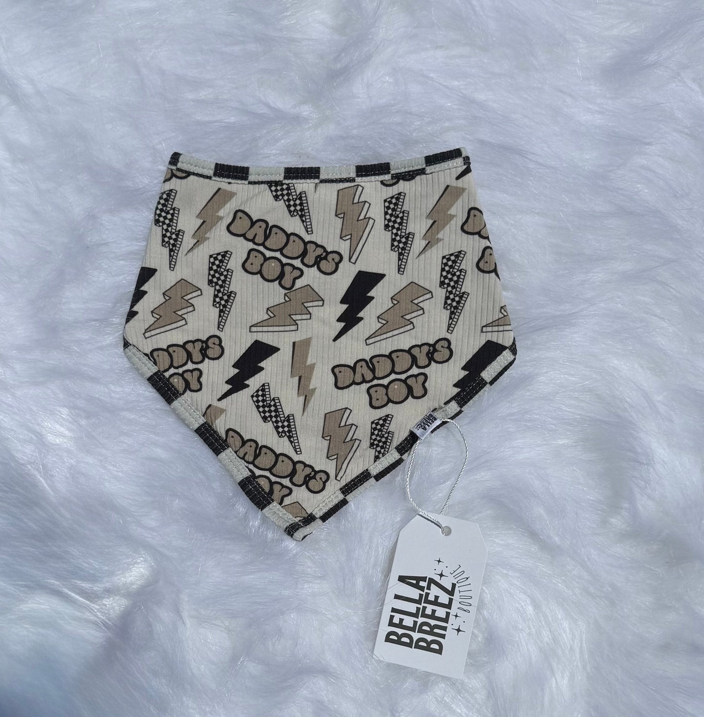 Daddy's Boy Ribbed Bamboo Bib