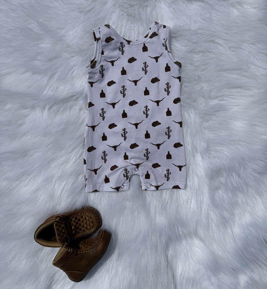 Cowboy Tank Top Romper