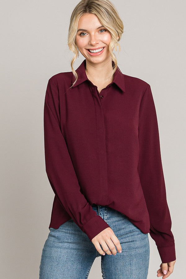 SALE The Sharla Top in Burgundy