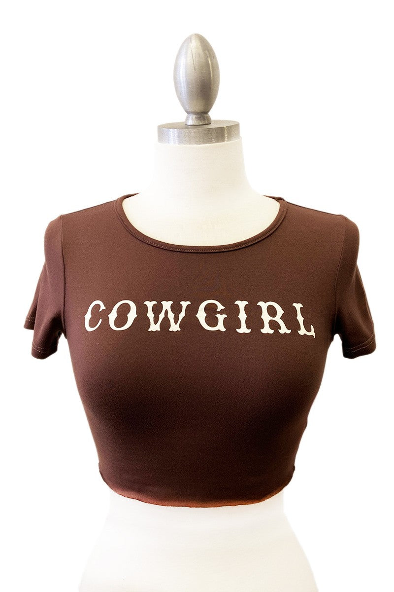 SALE The Cowgirl Mini Tee in Brown