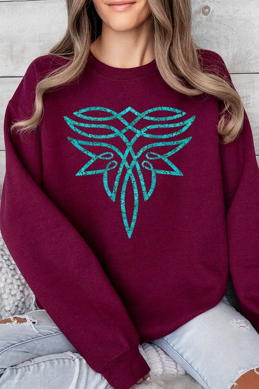 The Turquoise Boot Stitch Graphic Sweatshirt