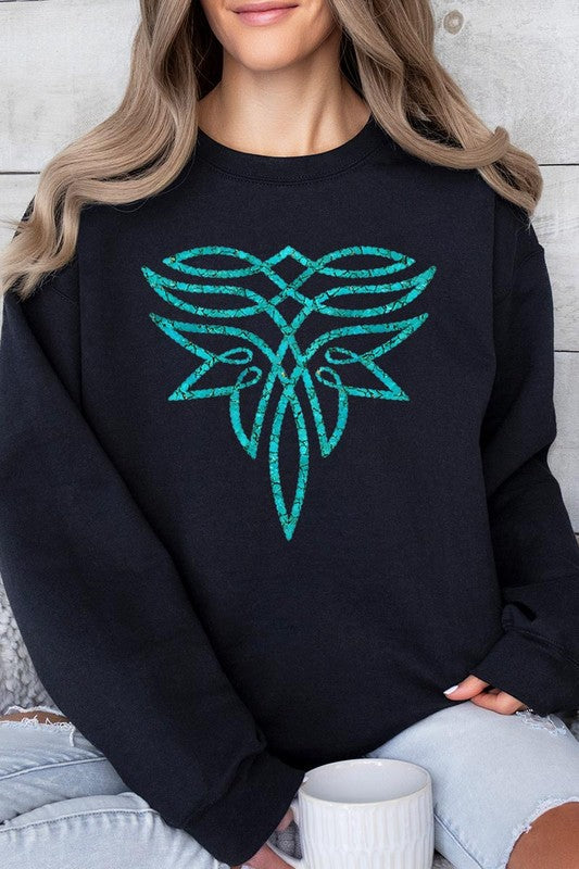The Turquoise Boot Stitch Graphic Sweatshirt