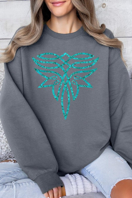 The Turquoise Boot Stitch Graphic Sweatshirt