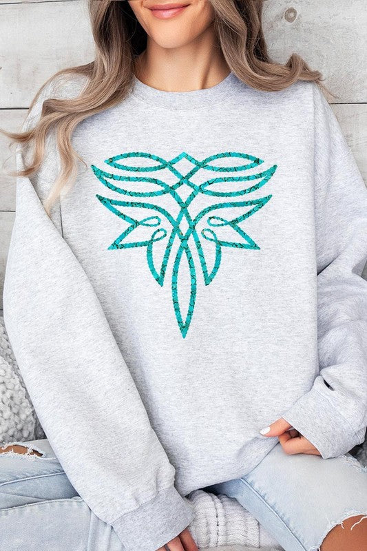 The Turquoise Boot Stitch Graphic Sweatshirt