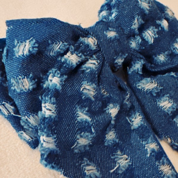 The Denim Daisy Bow Clip