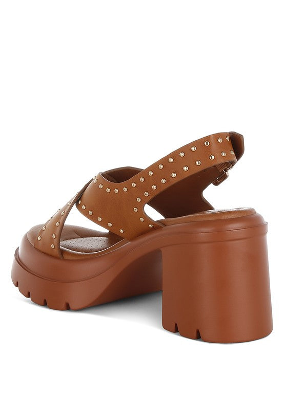 The Bella Block Studded Heel