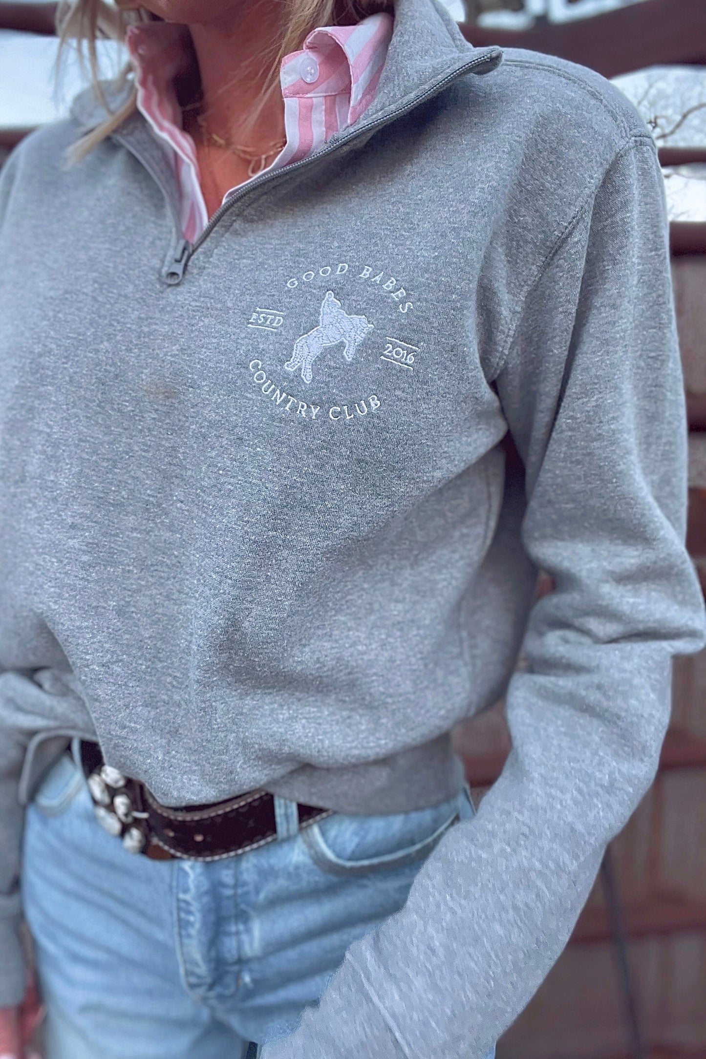 The Good Babes Country Club Quarter Zip