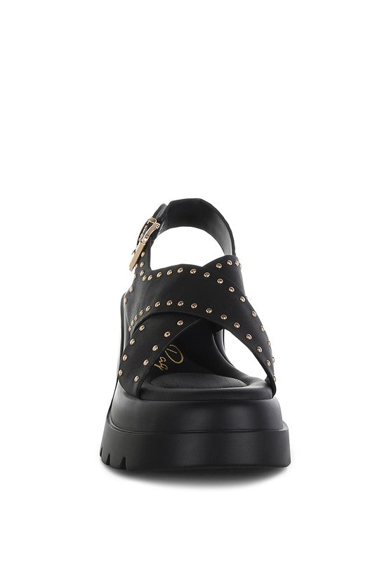 The Bella Block Studded Heel