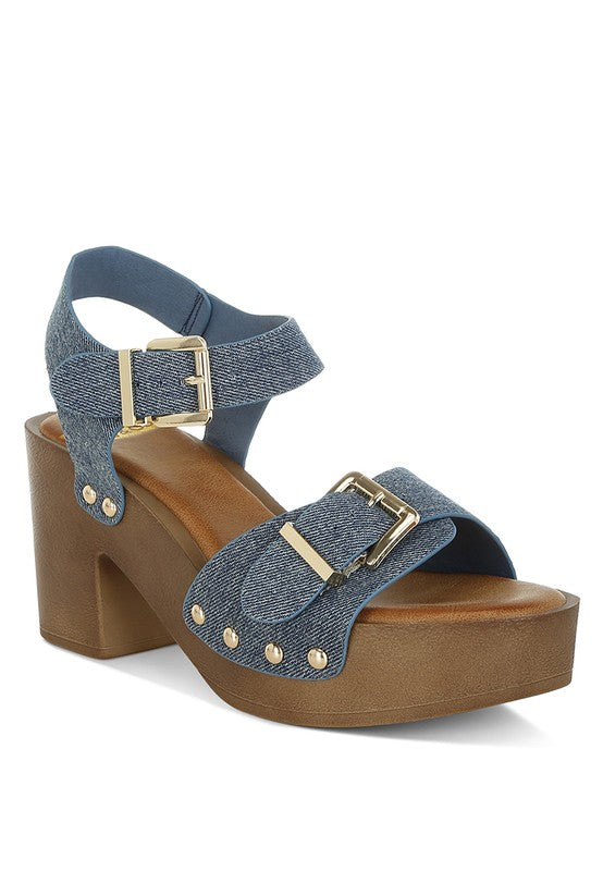 The Dakota Studded Denim Clog
