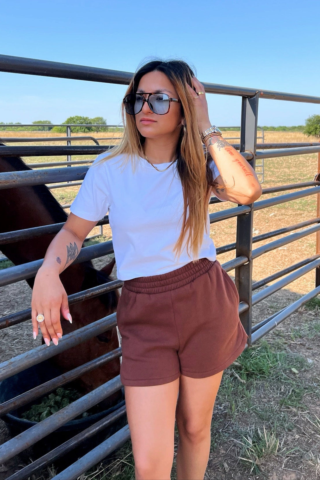 The Cowgirl Club Short in Brown