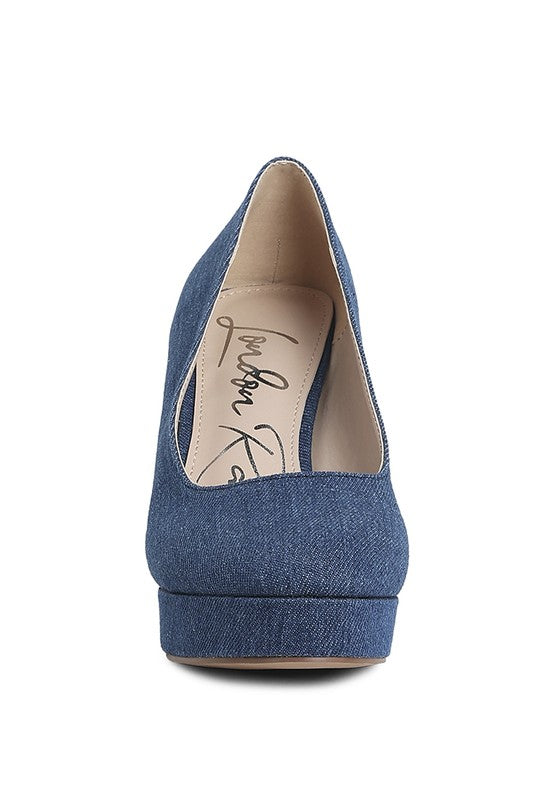 The Denim Block Heel