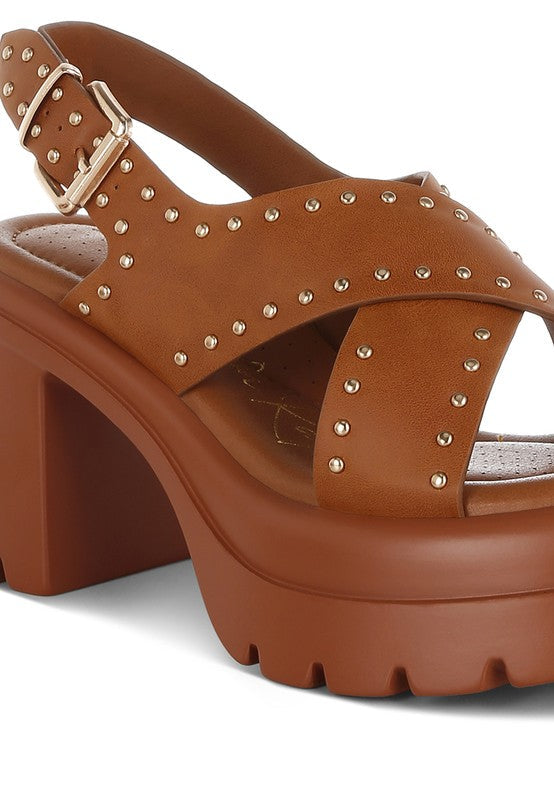 The Bella Block Studded Heel