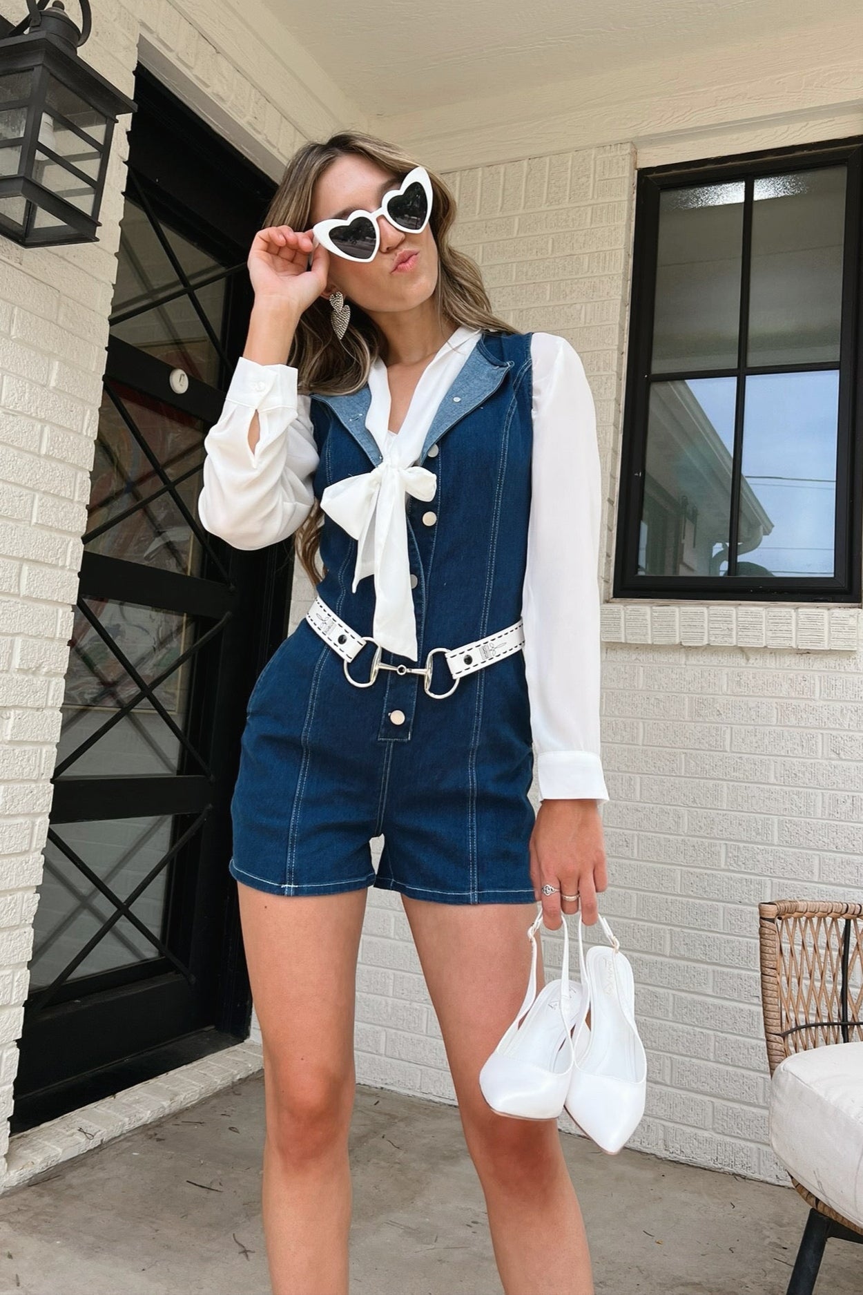 The Giada Denim Romper