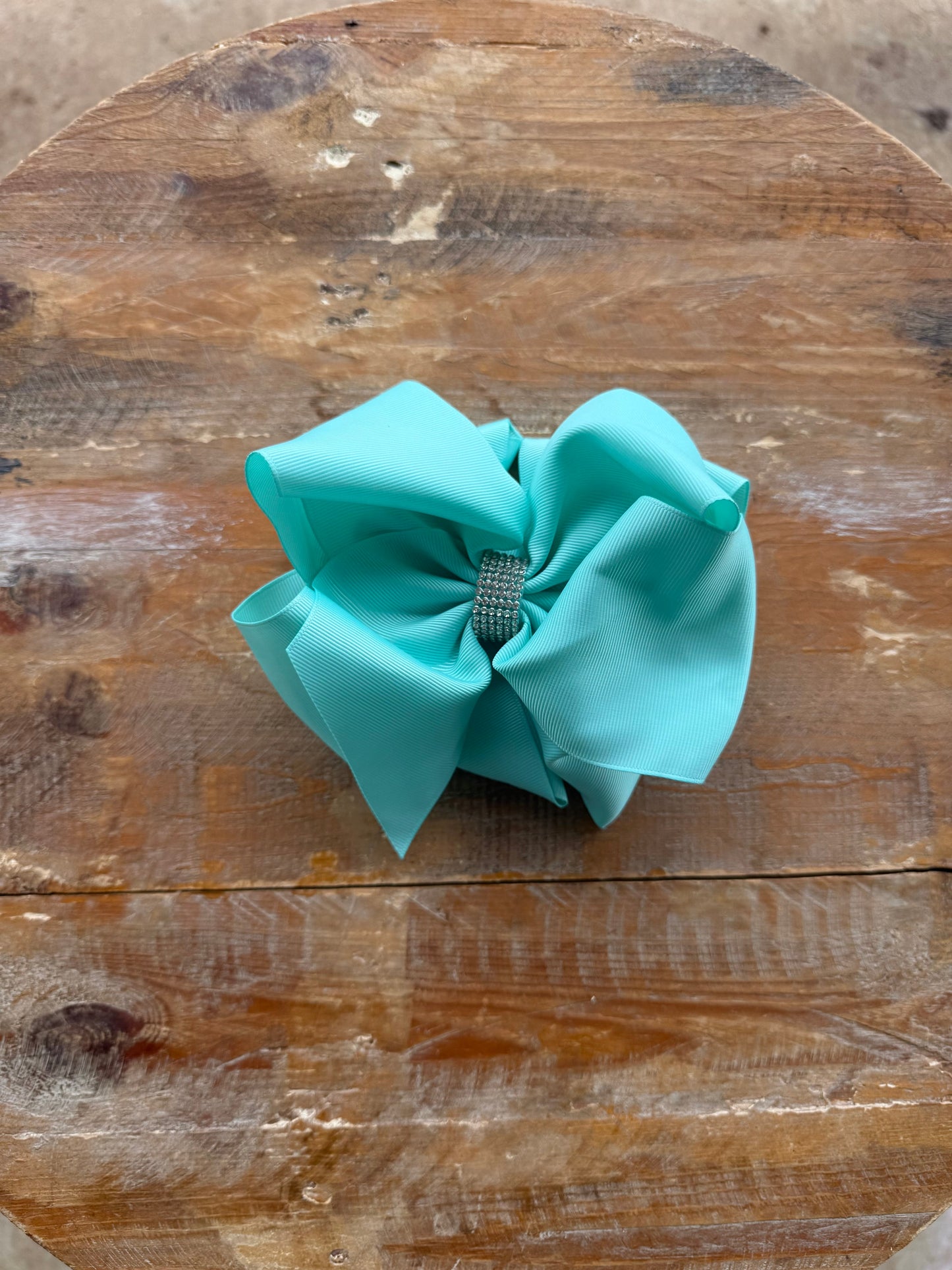 Solid 7.5 inch bedazzled bows