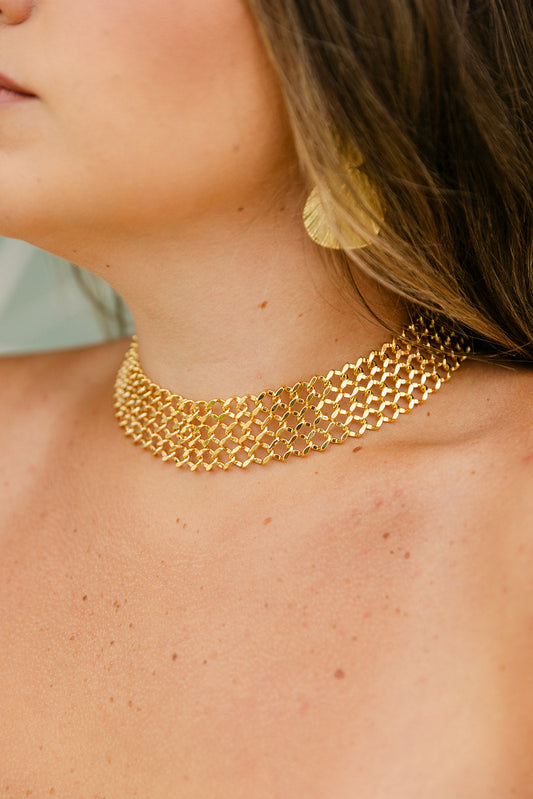 The Lux Lattice Chain Choker Necklace