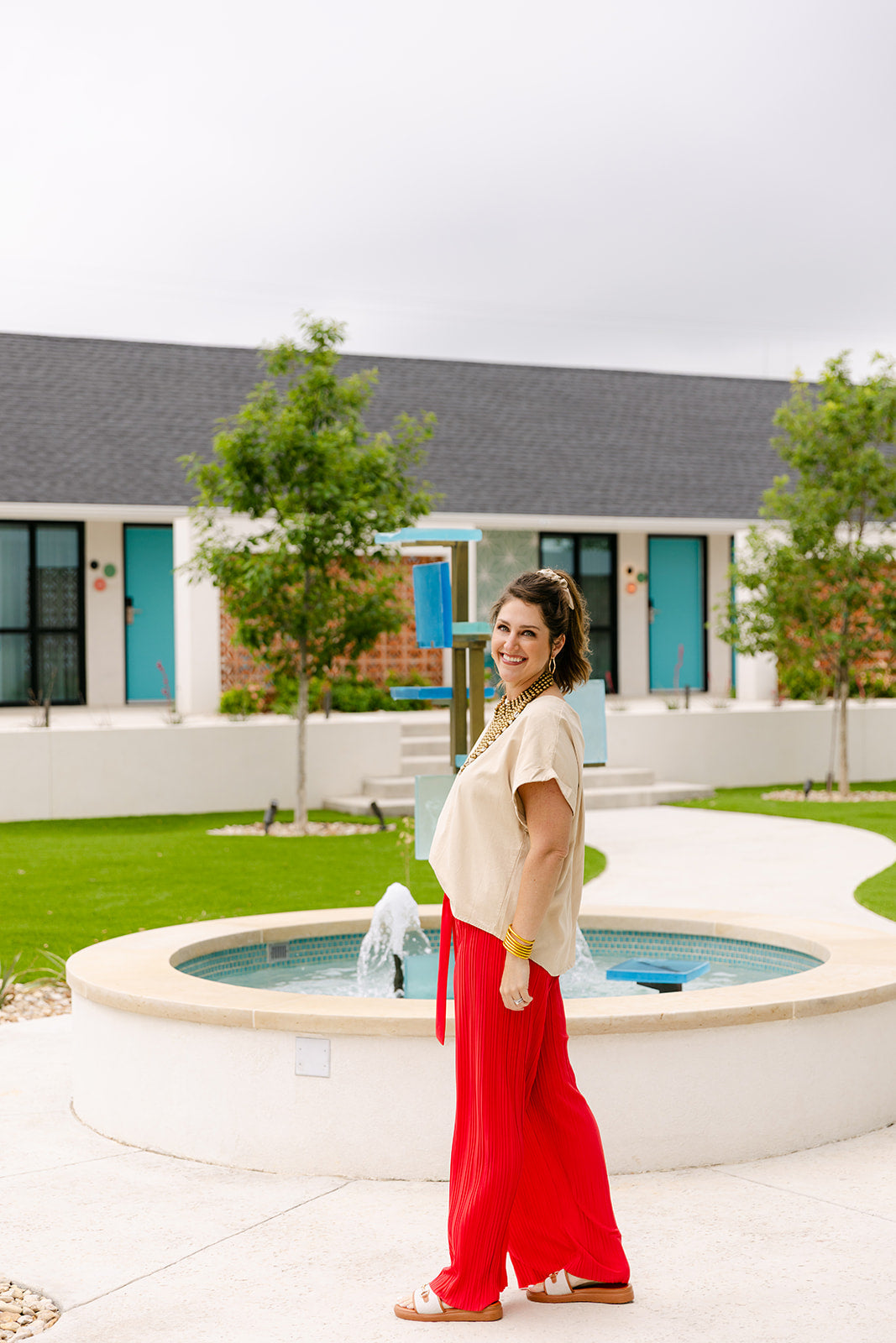 The Maribel Pant in Red