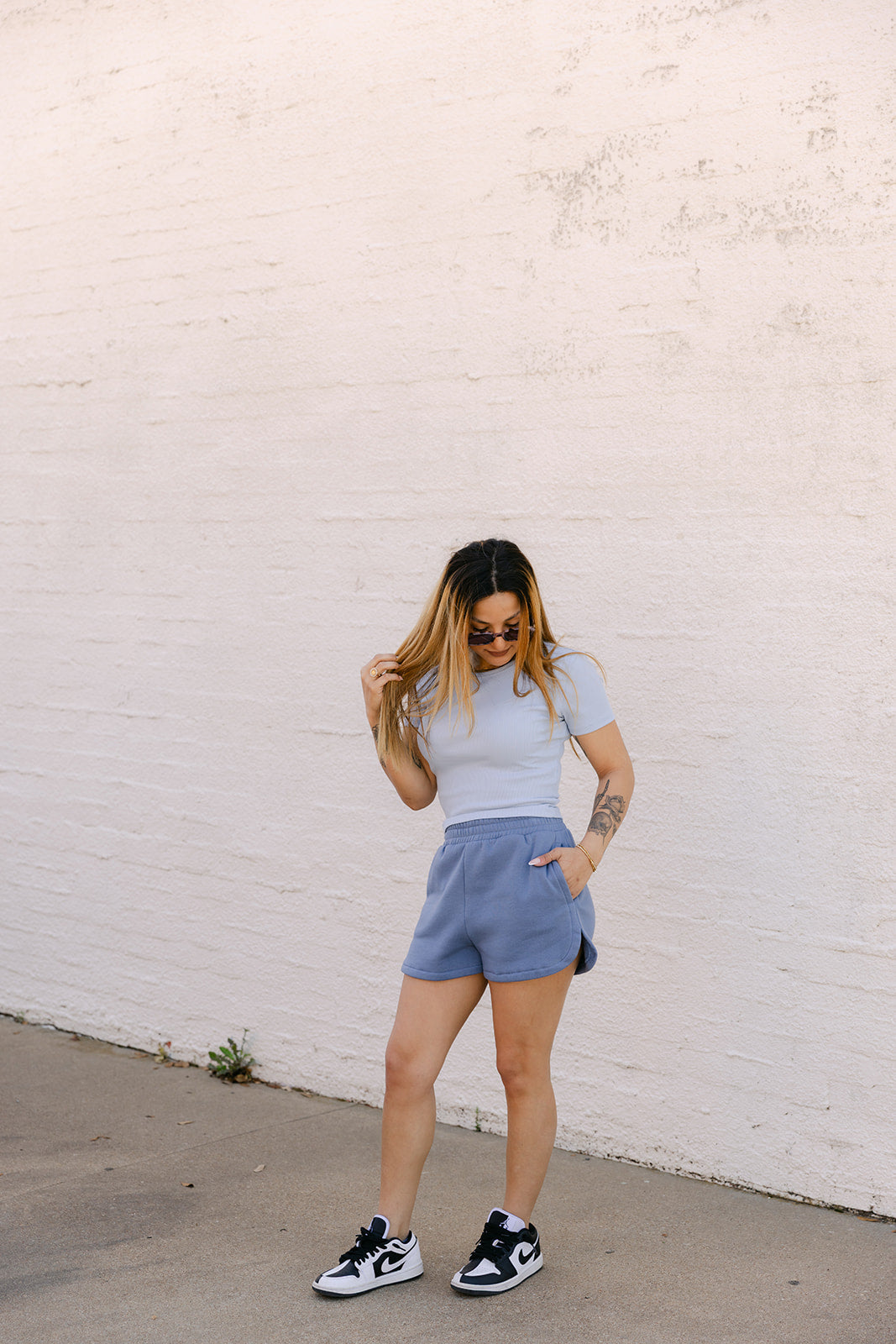 The Cowgirl Club Short in Dusty Blue