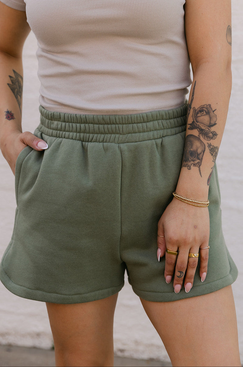 The Cowgirl Club Short in Light Olive