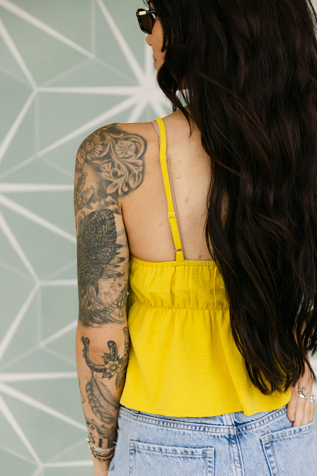 The Cora Top in Chartreuse