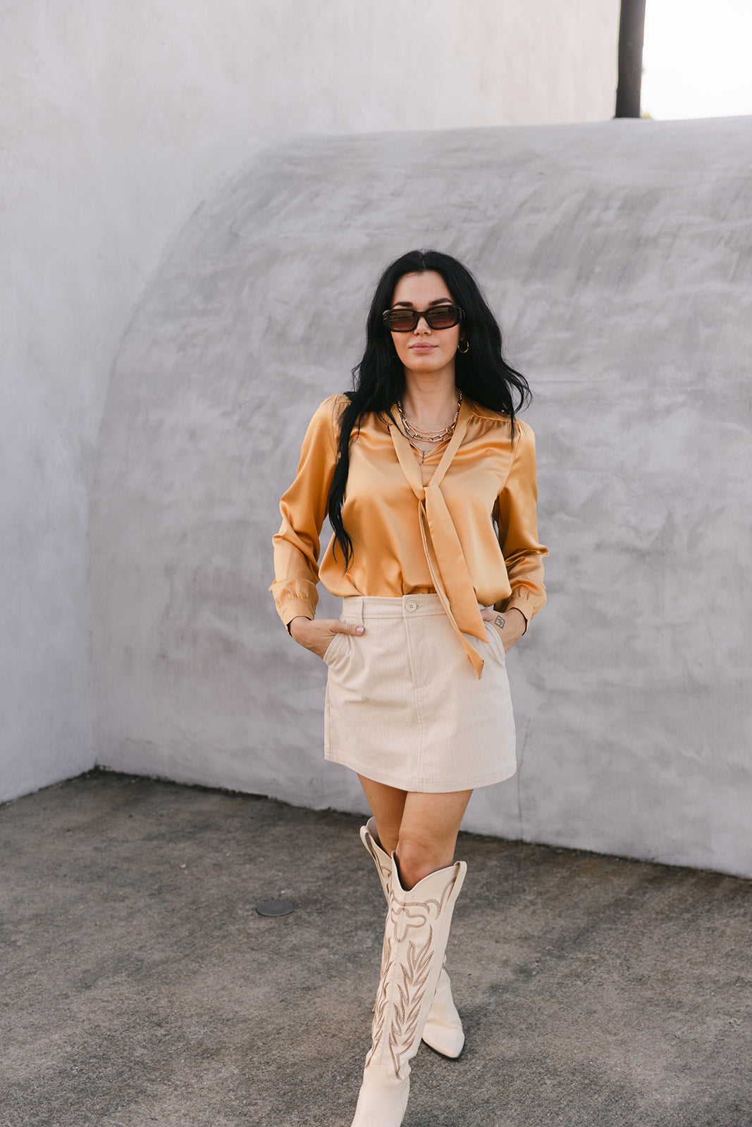 SALE The Lorelei Mini Skirt in Cream