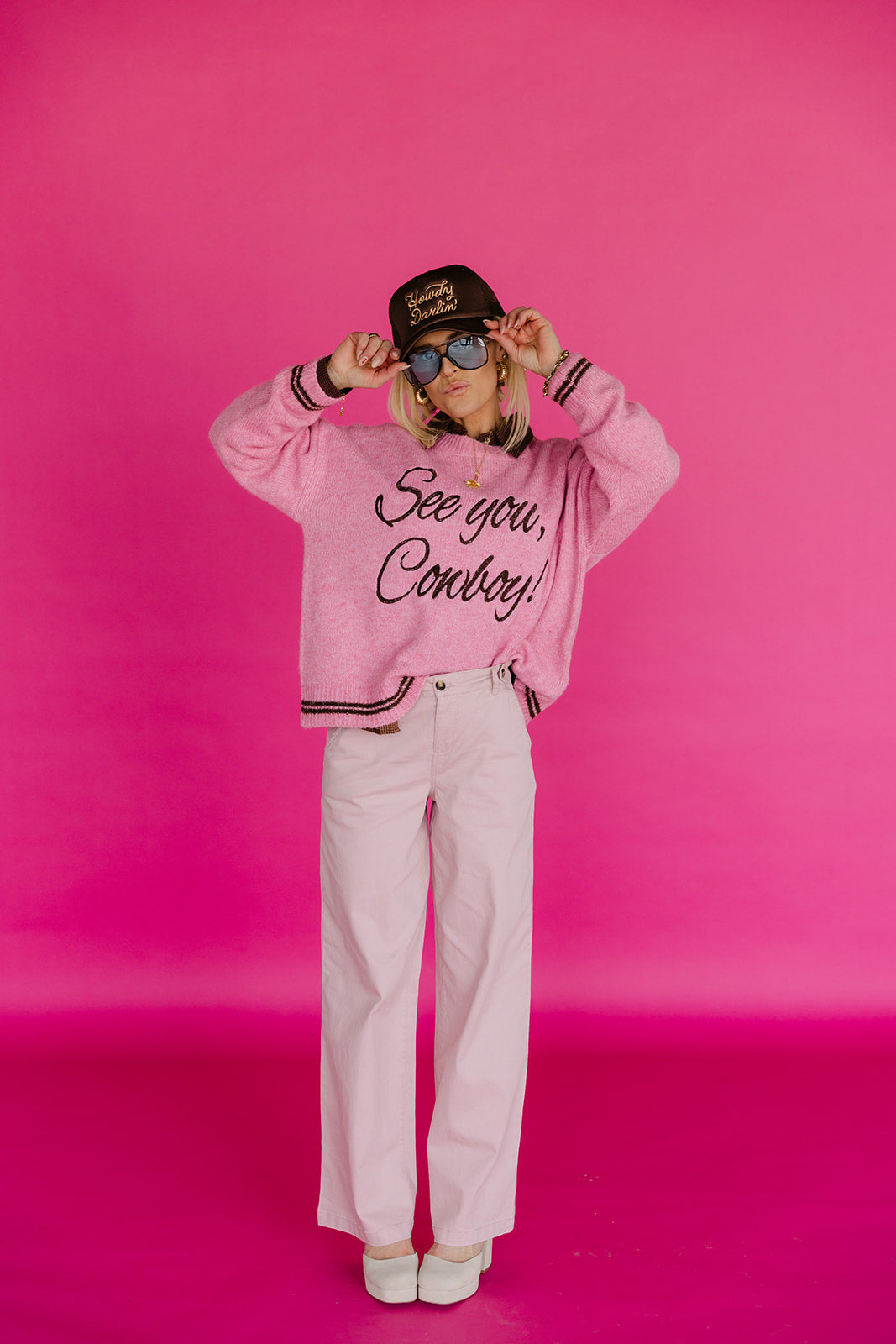 SALE The See You Cowboy Sweatshirt in Pink
