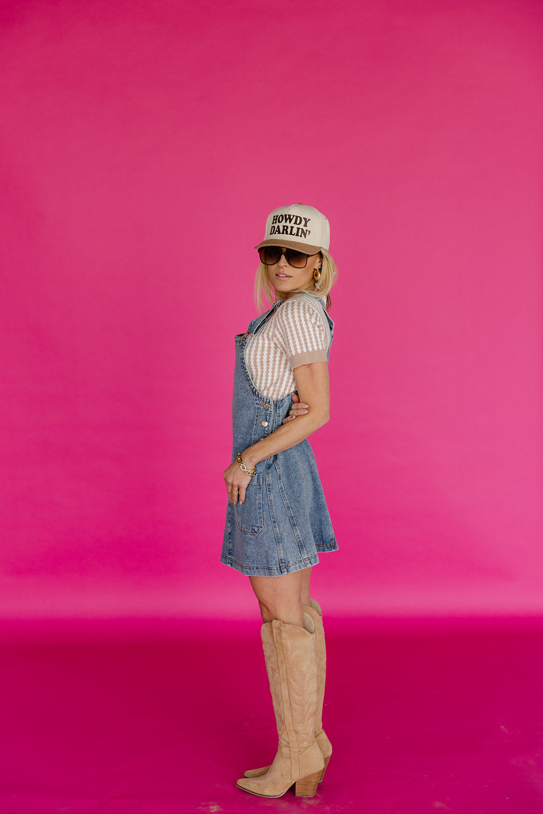 Howdy Darlin Corduroy Cap In Beige