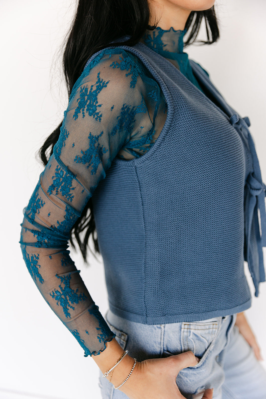 The Navy Horseshoe Sweater Vest