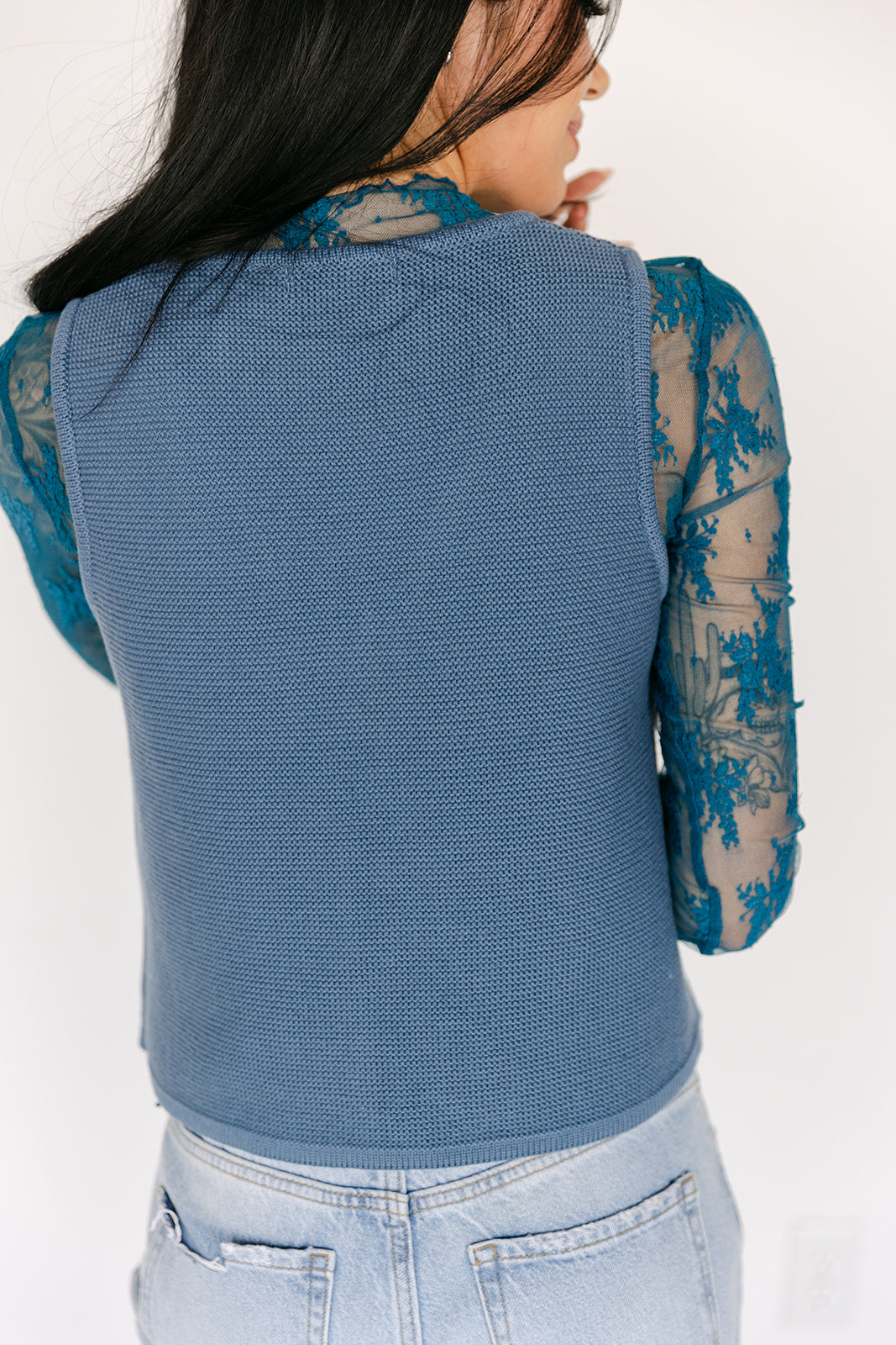 The Navy Horseshoe Sweater Vest