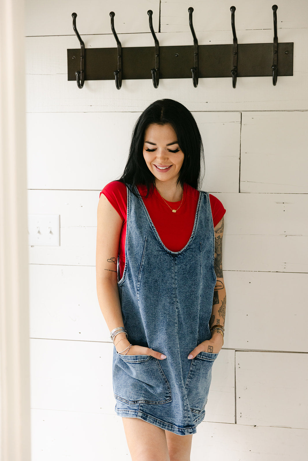 The Maybel Cropped Tee in Ruby