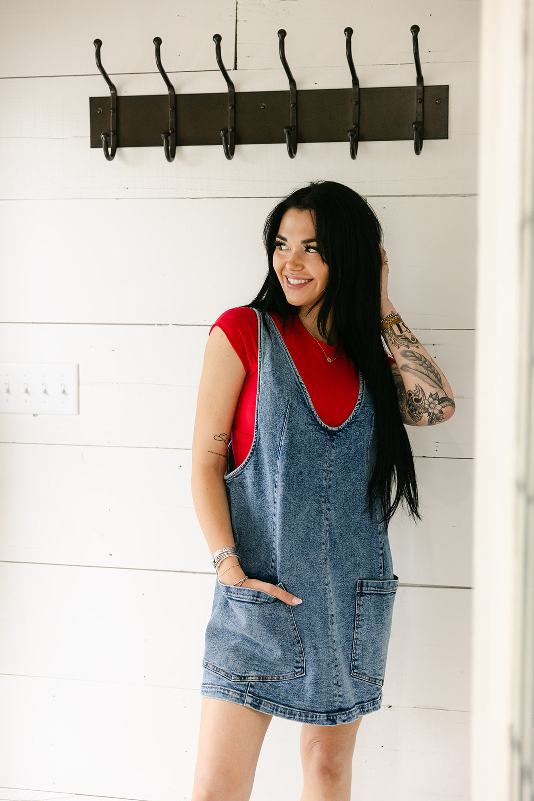 The Maybel Cropped Tee in Ruby