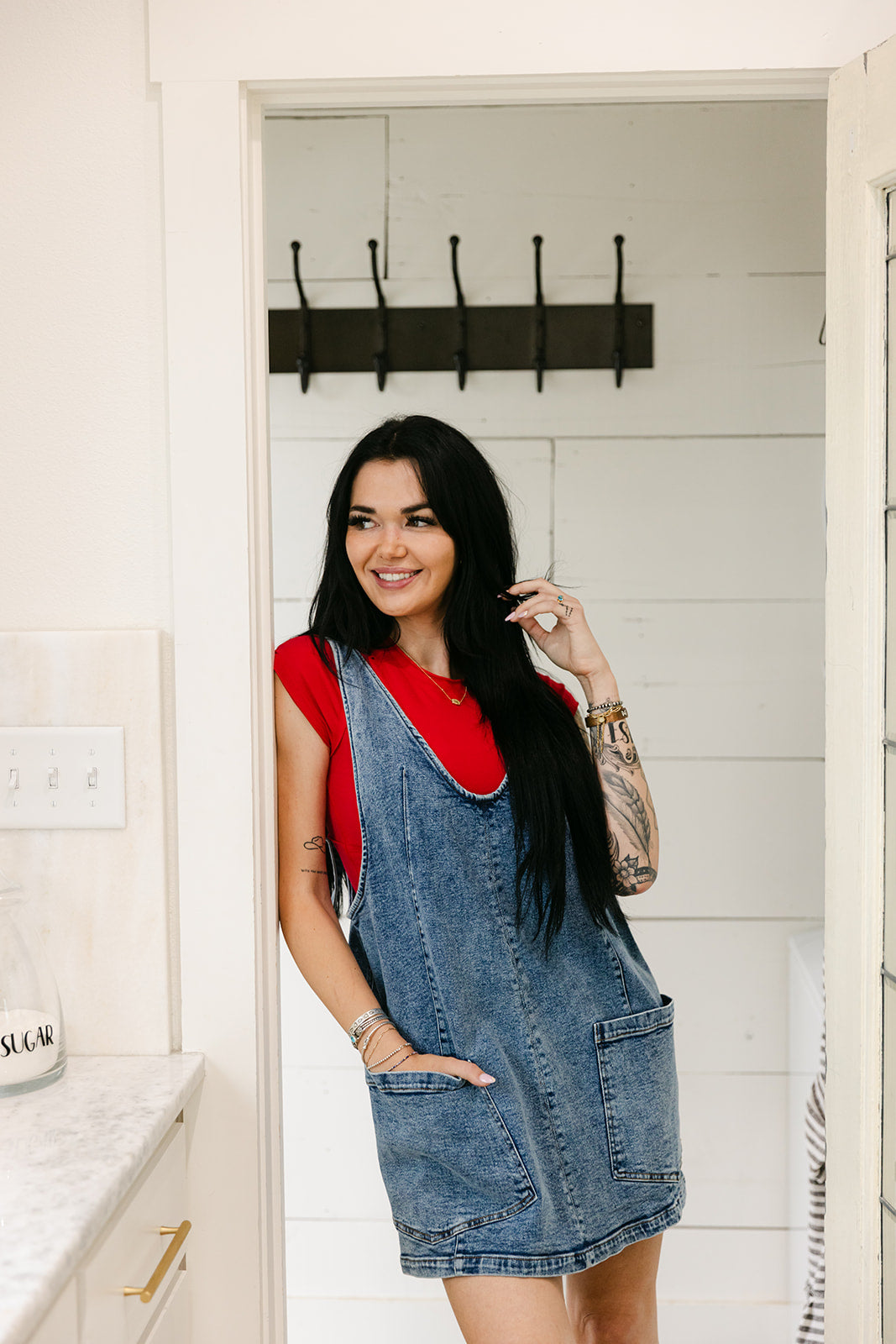 The Maybel Cropped Tee in Ruby
