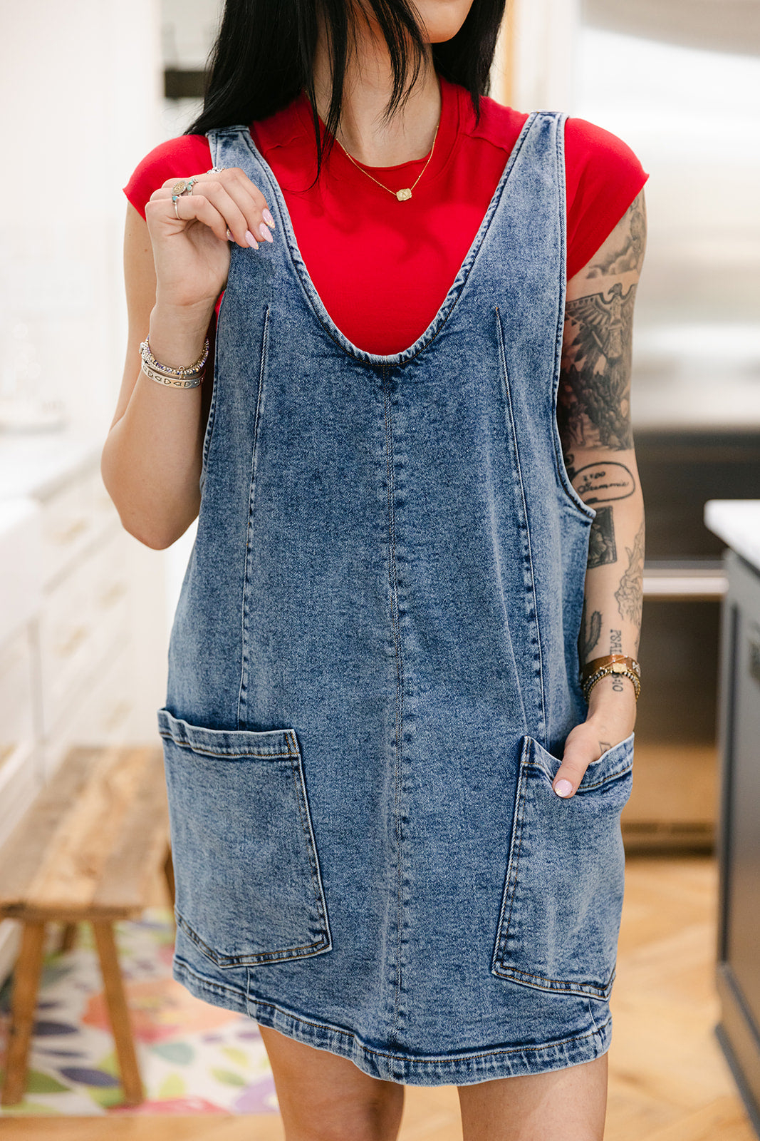 The Coro Dark Denim Dress