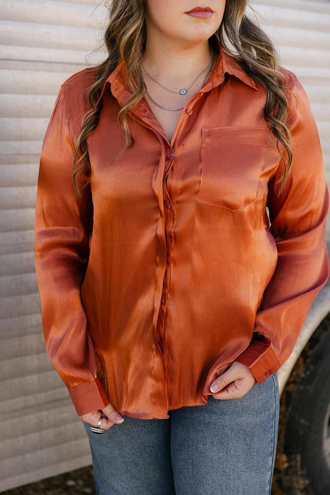 The Alora Top in Brick