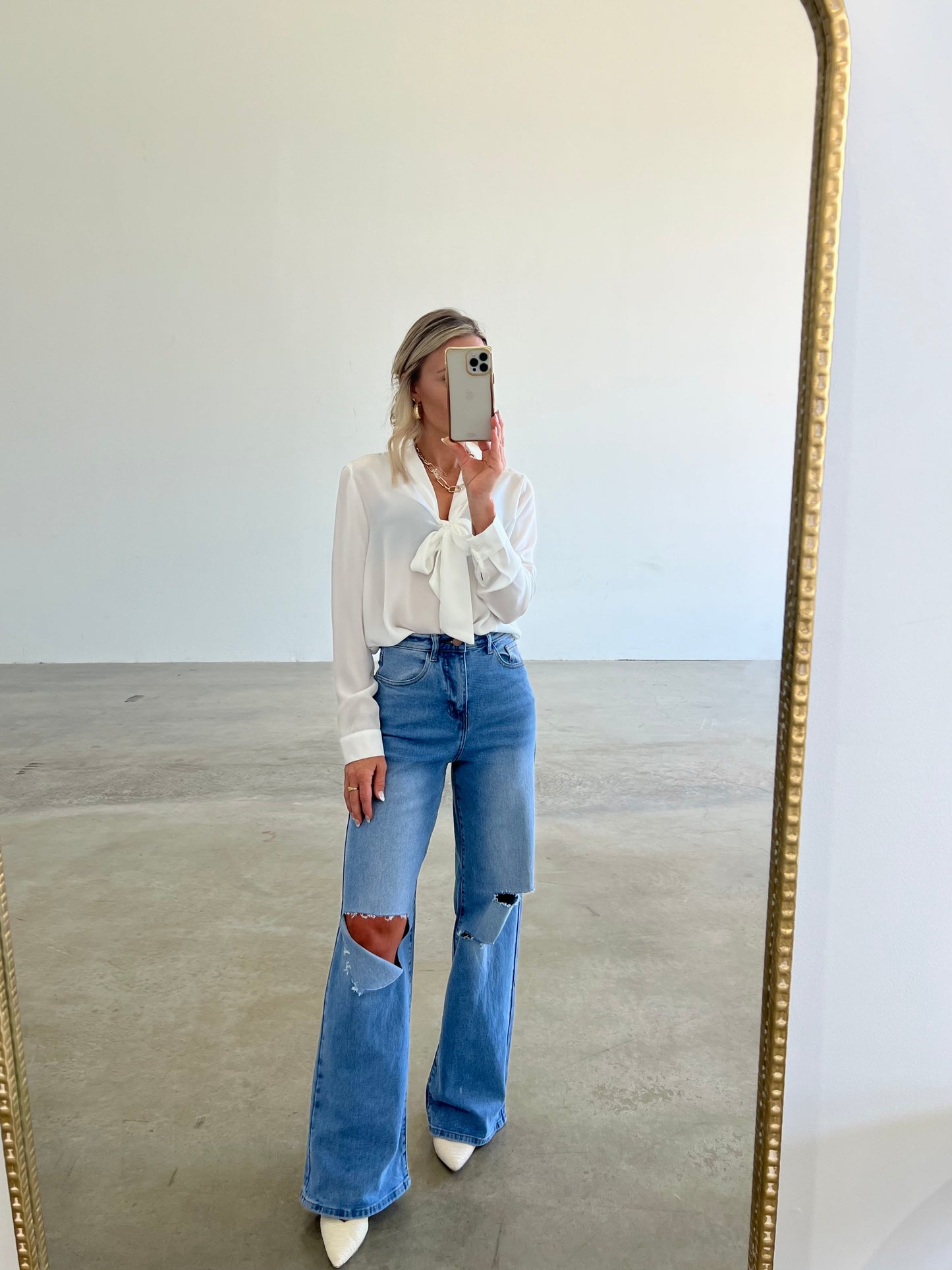 The Claire Classic Top in White