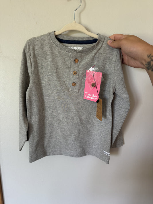 Heather Gray | Henley Long Sleeve