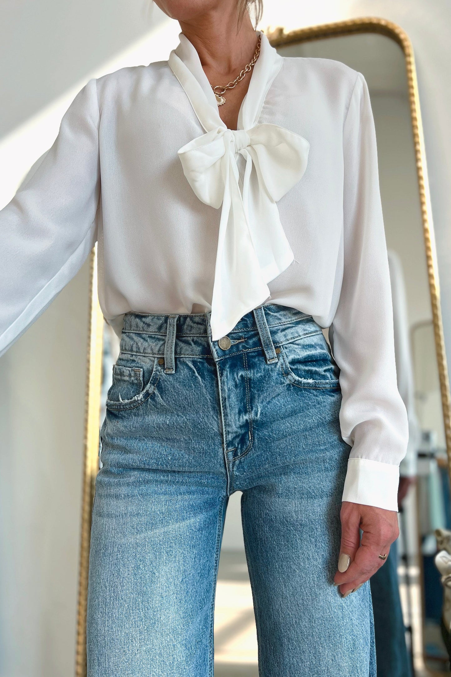 The Claire Classic Top in White
