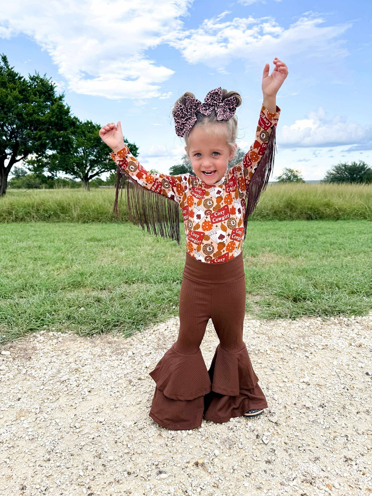 Cozy Cowgirl Fringe Leo/Top