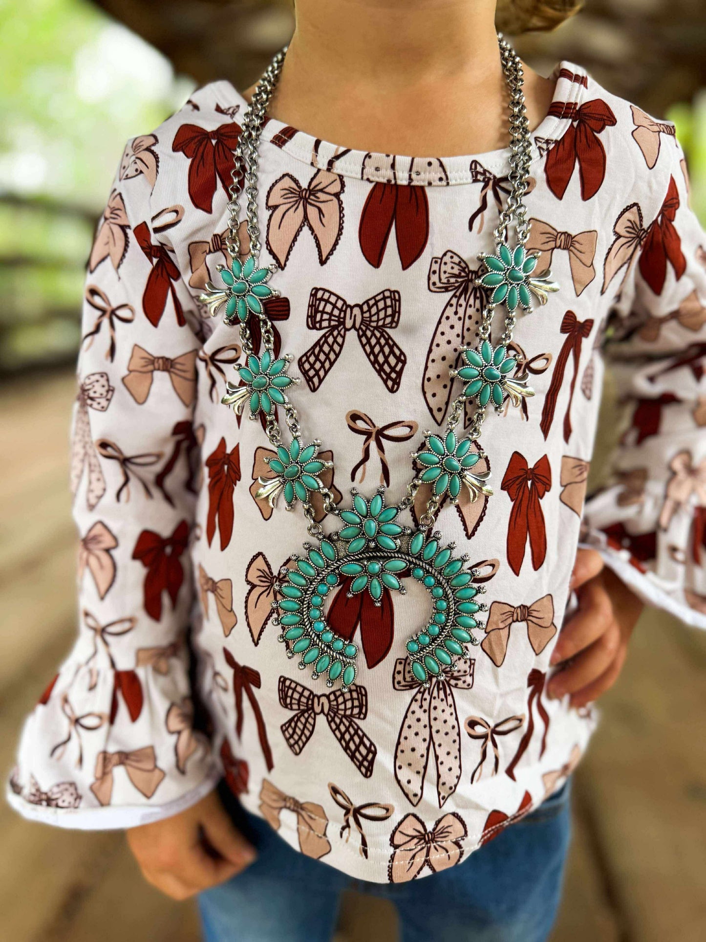 Squash blossom necklace and earring set