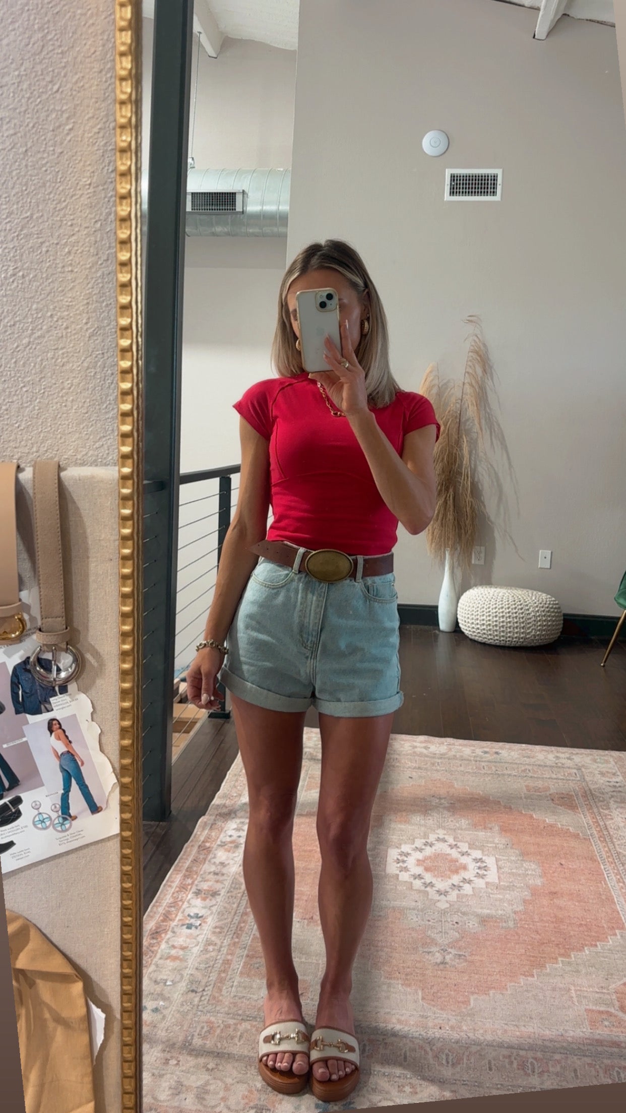 The Maybel Cropped Tee in Ruby