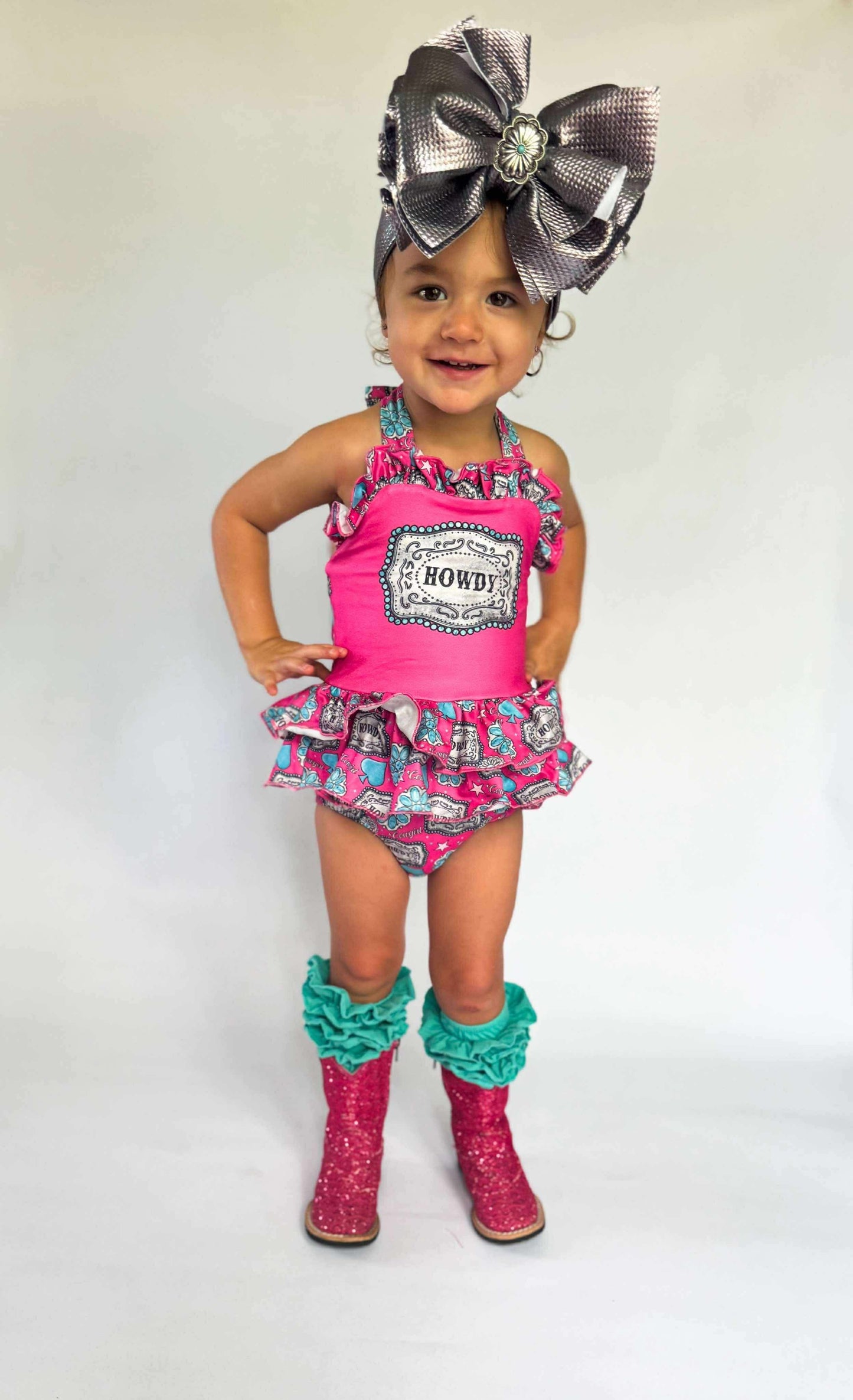 Howdy halter romper/top