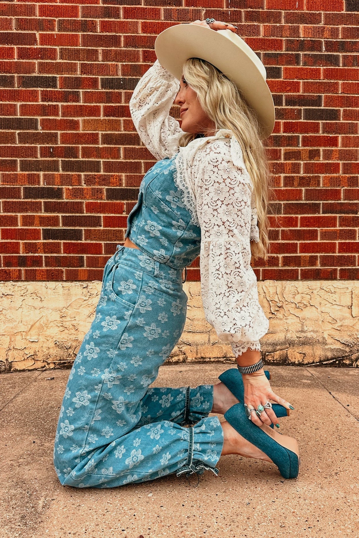 The Denim Block Heel