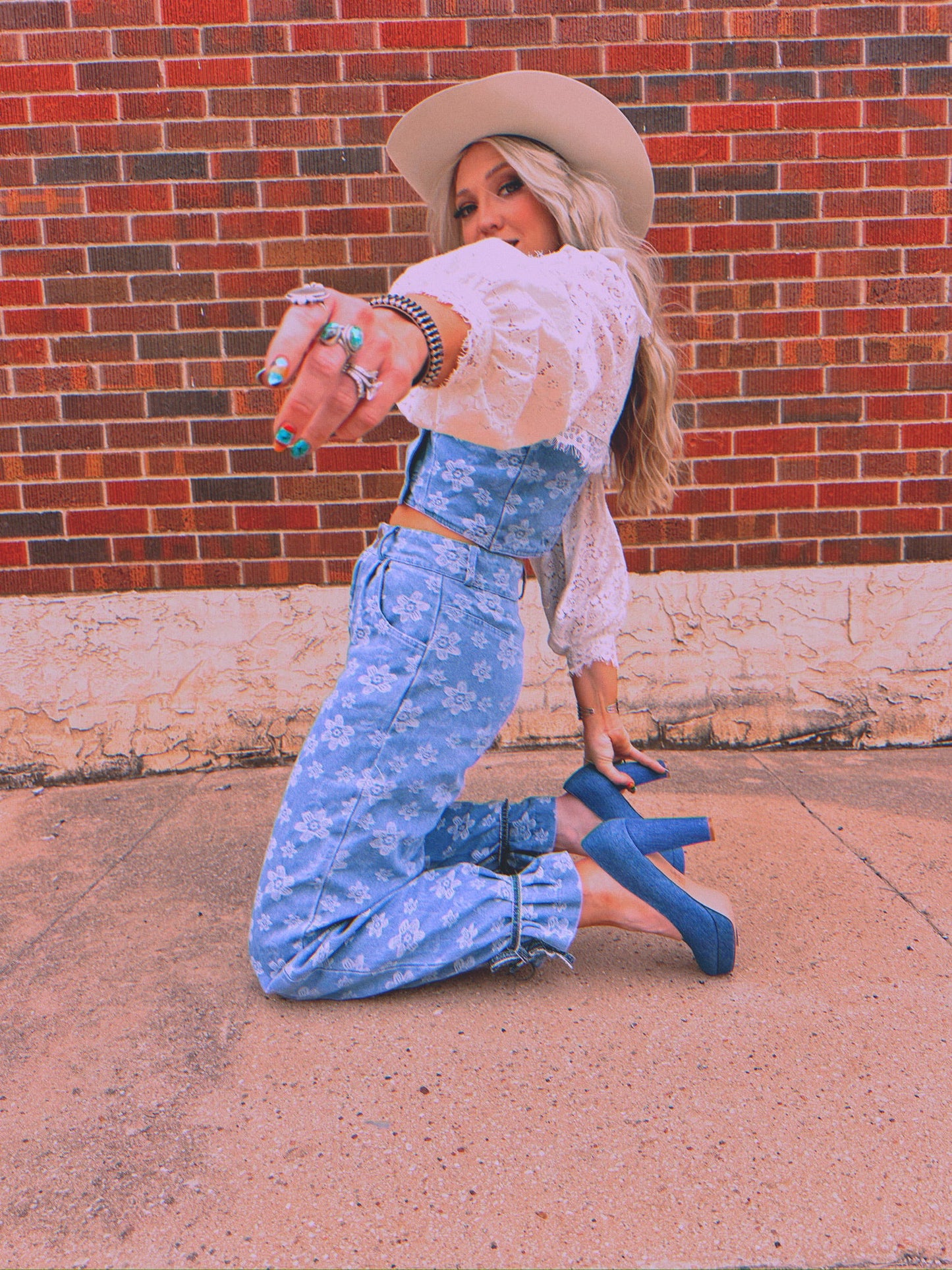 The Denim Block Heel