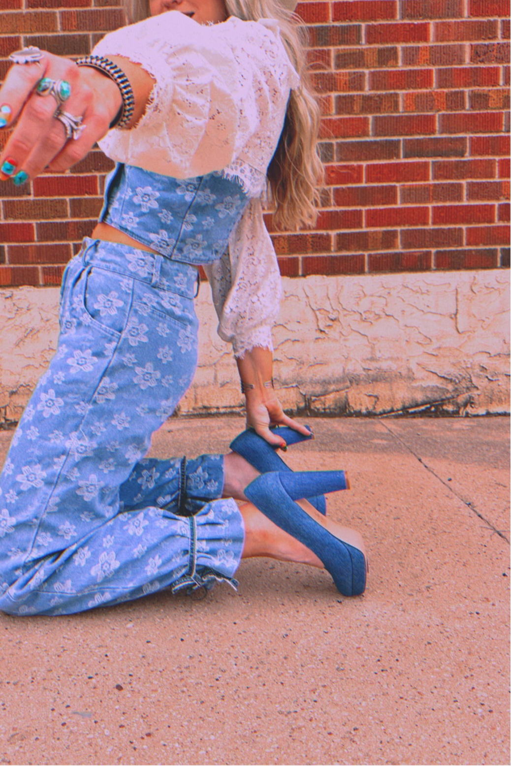 The Denim Block Heel
