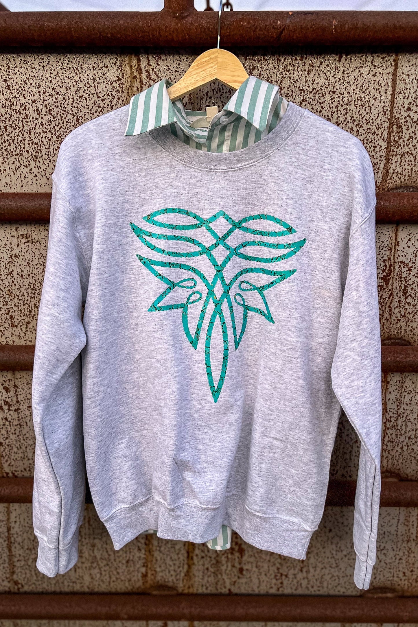 The Turquoise Boot Stitch Graphic Sweatshirt