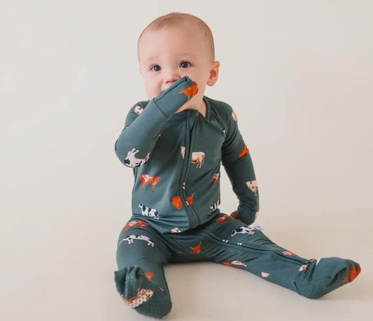 Cow Romper | Green