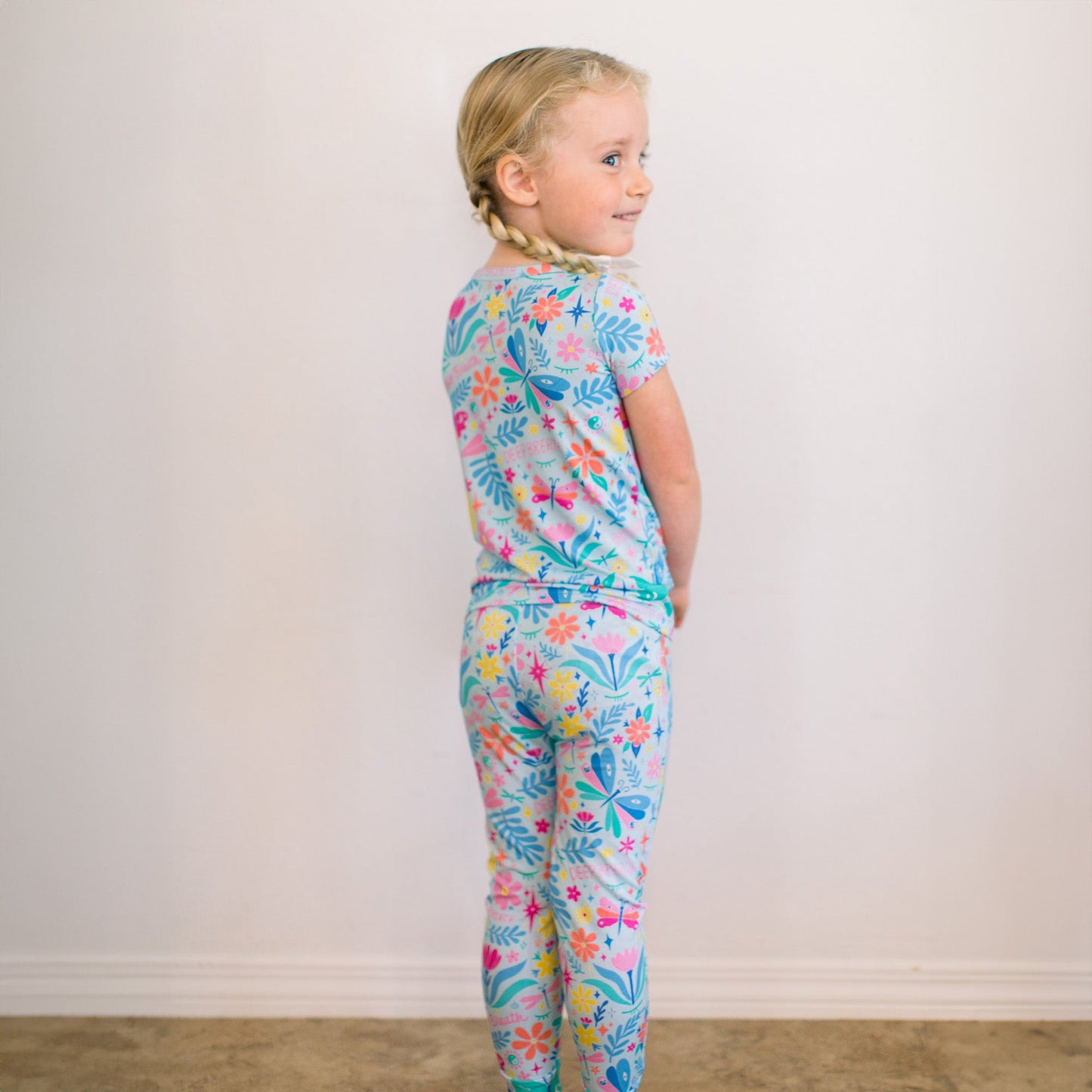Om Baby | Bamboo Short Sleeve Pajamas | "Deep Breath" | Thermo-Regulating, 4-Way Stretch | OEKO-Tex Safe