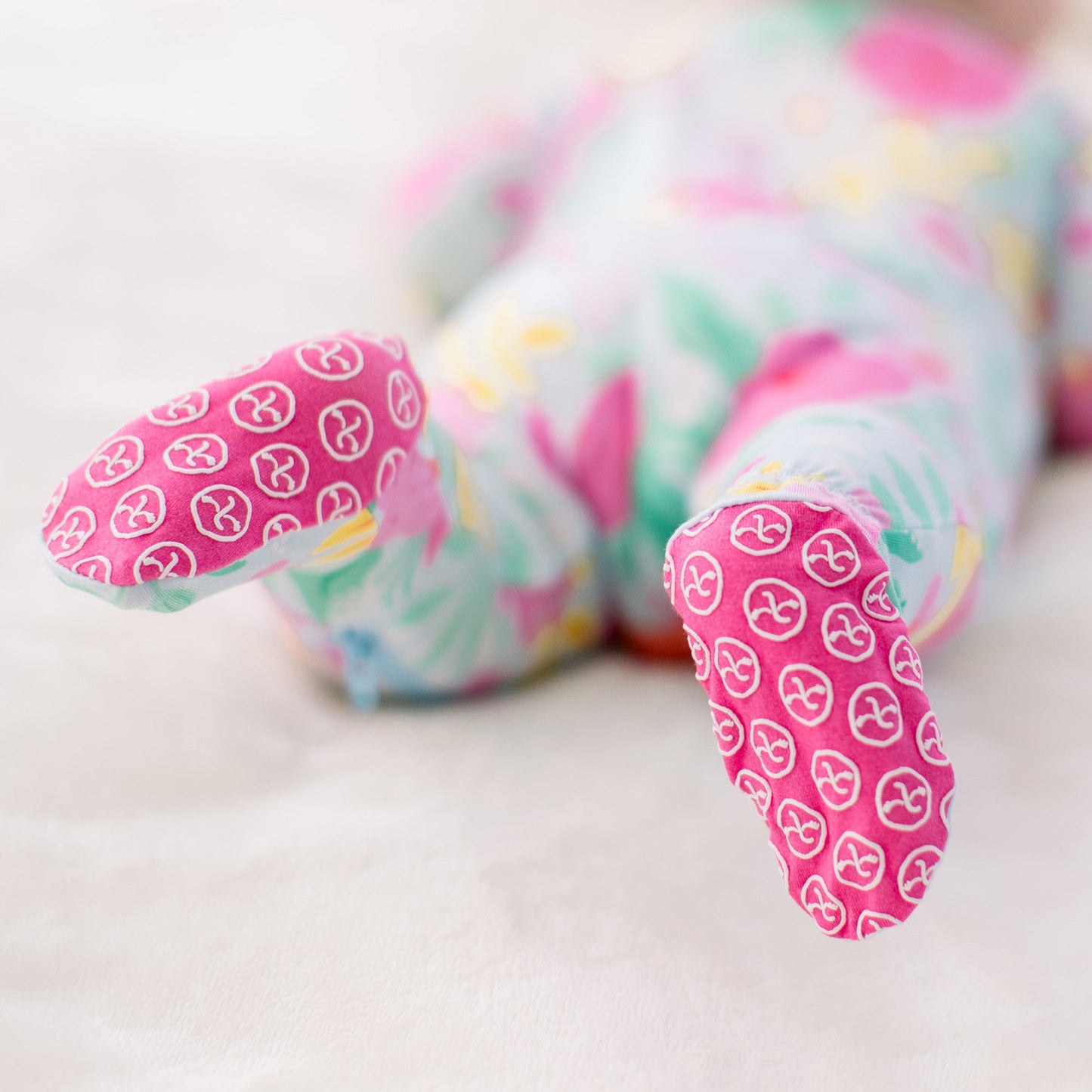 Flower Power | Bamboo Footie Onesie Sleeper | "You're Doing Great Mama" | Thermo-Regulating, Double Zipper, 4-Way Stretch