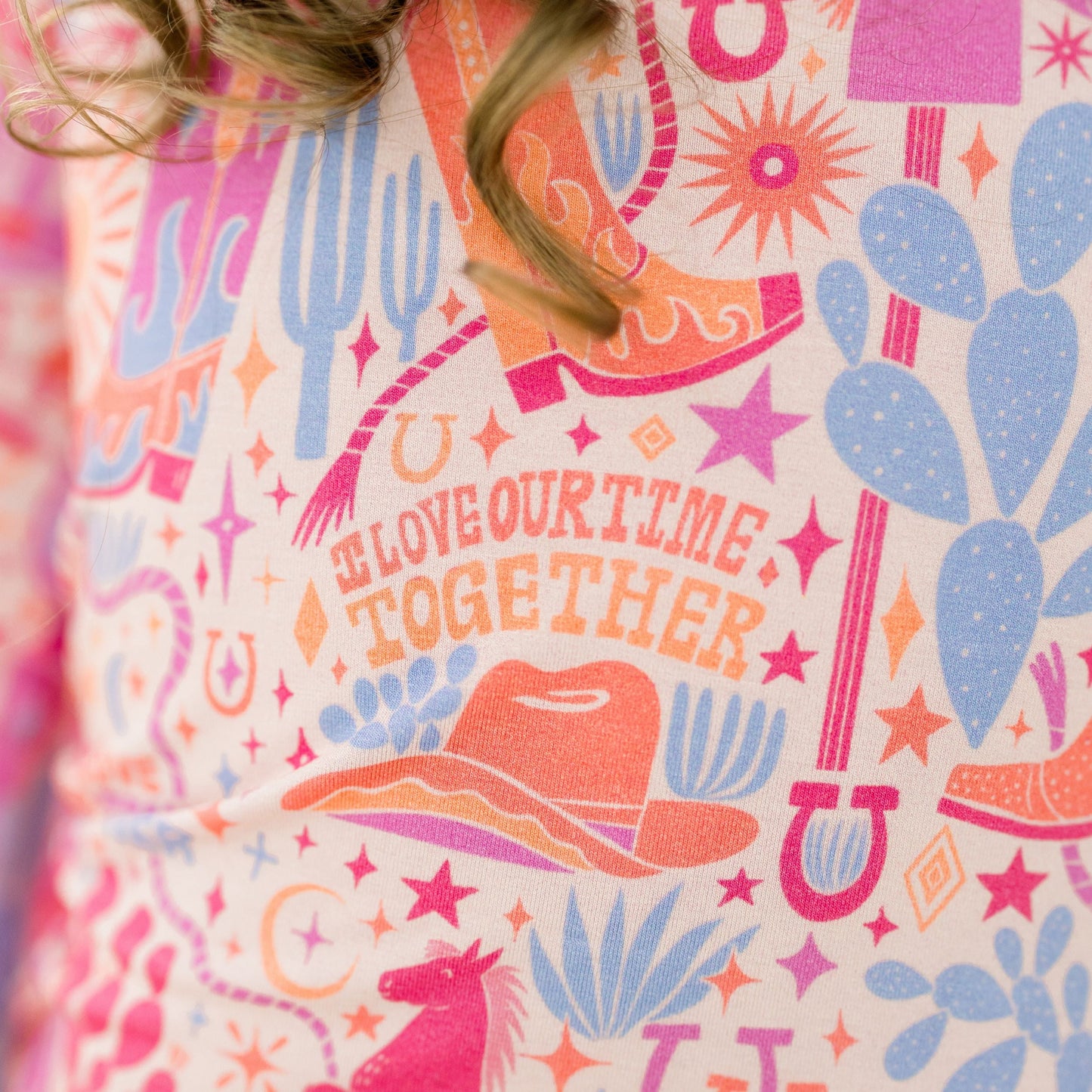 Saddle Up | Bamboo Toddler 2-Piece Pajamas | "I Love Our Time Together" | Thermo-Regulating, 4-Way Stretch | OEKO-Tex Safe