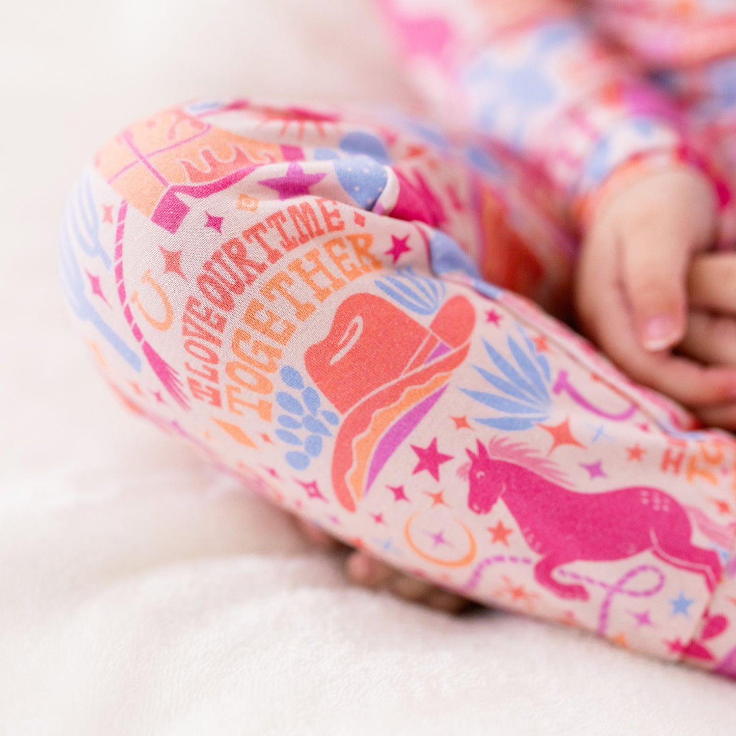Saddle Up | Bamboo Toddler 2-Piece Pajamas | "I Love Our Time Together" | Thermo-Regulating, 4-Way Stretch | OEKO-Tex Safe
