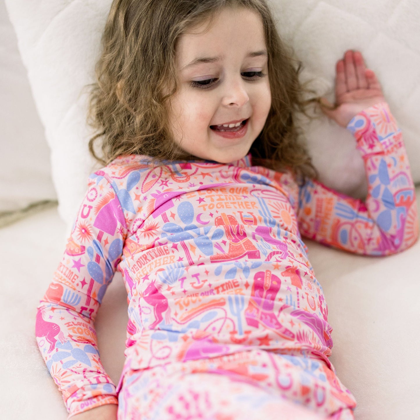 Saddle Up | Bamboo Toddler 2-Piece Pajamas | "I Love Our Time Together" | Thermo-Regulating, 4-Way Stretch | OEKO-Tex Safe